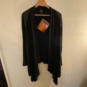 Serena Williams Women Long Sleeves Black Cardigan Sweater 2X NWT